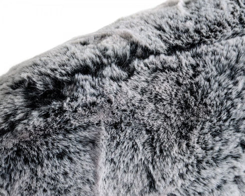 Mid Century Glam Grey Faux Fur Accent Chair